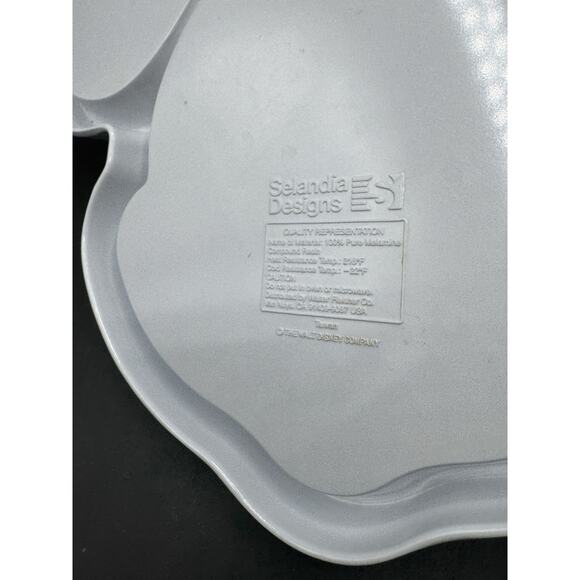 Disney Mickey Mouse Head Shaped Divided Dish Selandia Designs Melamine 11.5" -D3 - Picture 4 of 10
